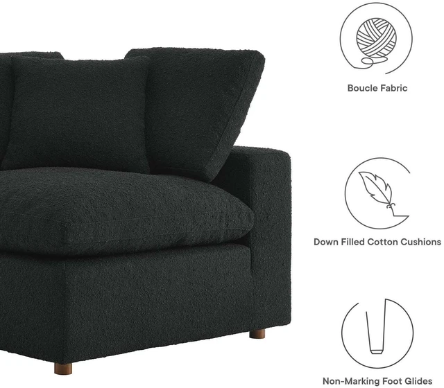 Alt view image 5 of 7 - Commix Down Filled Overstuffed Boucle Fabric Corner Chair by Modway