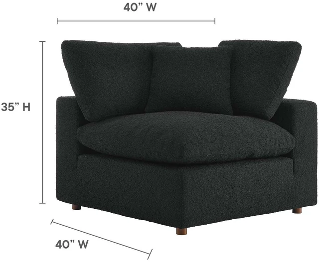 Alt view image 6 of 7 - Commix Down Filled Overstuffed Boucle Fabric Corner Chair by Modway