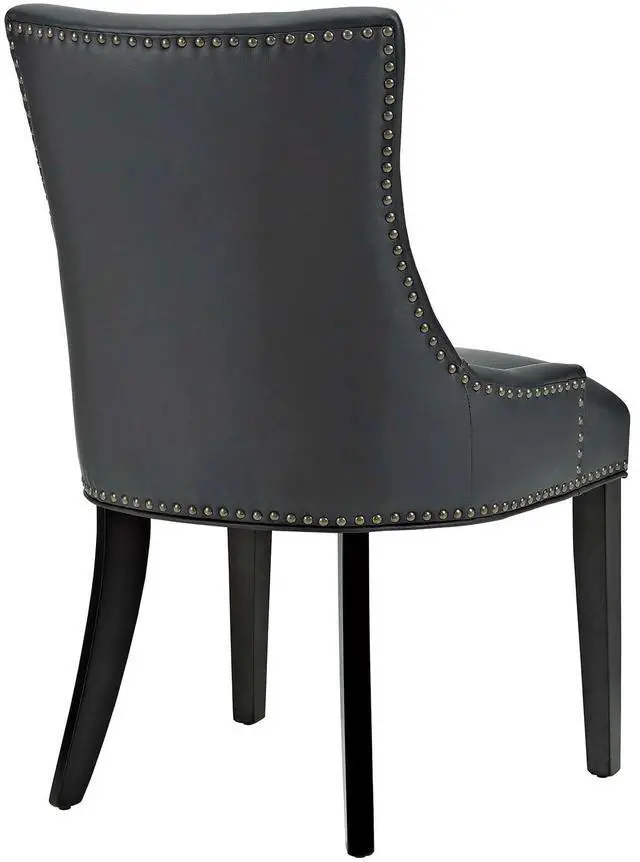 Alt view image 8 of 8 - Marquis Dining Chair Faux Leather Set of 4 - Black