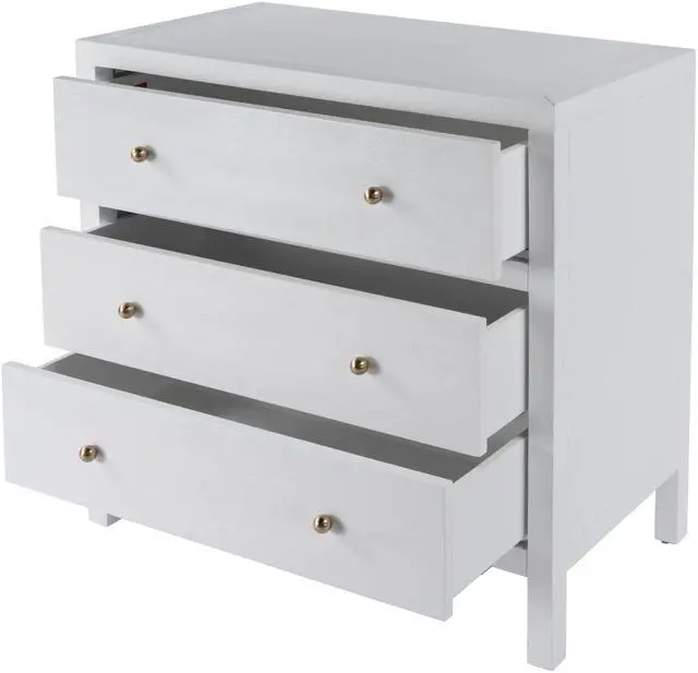 Alt view image 5 of 7 - Nora 3-Drawer Chest in White 5731477