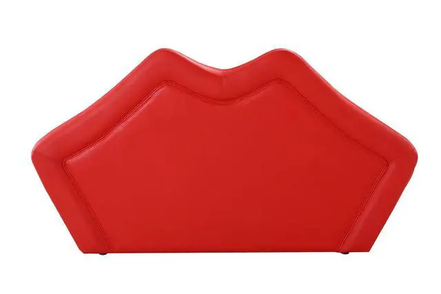 Alt view image 7 of 7 - Kiss Modern Vegan Leather Loveseat in Red LS010-RD