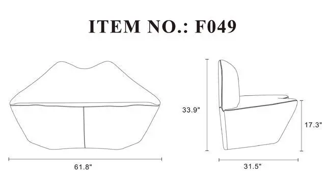 Alt view image 3 of 7 - Kiss Modern Vegan Leather Loveseat in Red LS010-RD