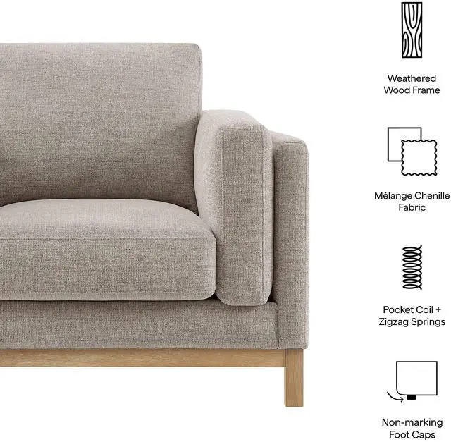 Alt view image 2 of 7 - Roscoe Fabric Armchair by Modway EEI-7329 - Modern Upholstered Accent Chair