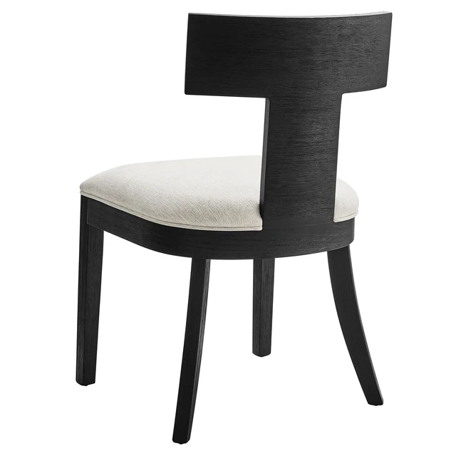 Alt view image 6 of 7 - Peregrine Wood and Fabric Upholstered Dining Chairs Set of 2 by Modway