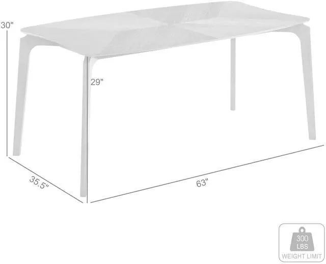 Alt view image 7 of 7 - Kalia Wood Dining Table in Walnut Finish