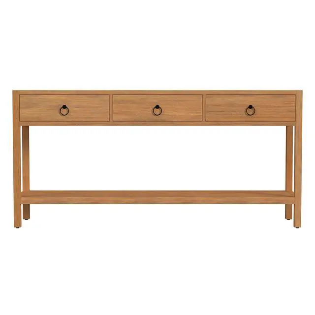 Alt view image 2 of 7 - Lark 3 Drawer 65" Console Table in Light Brown 5701312