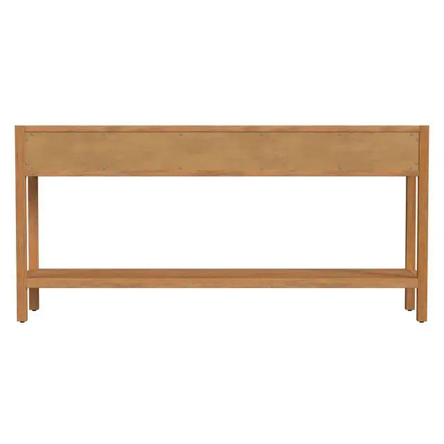 Alt view image 6 of 7 - Lark 3 Drawer 65" Console Table in Light Brown 5701312