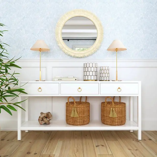 Alt view image 6 of 7 - Lark 3 Drawer 65" Console Table in White 5701304