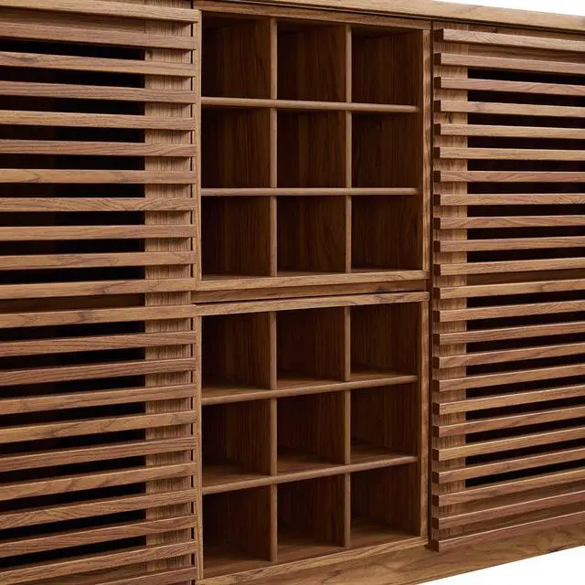 Alt view image 2 of 7 - Render Bar Cabinet Walnut EEI-6156-WAL