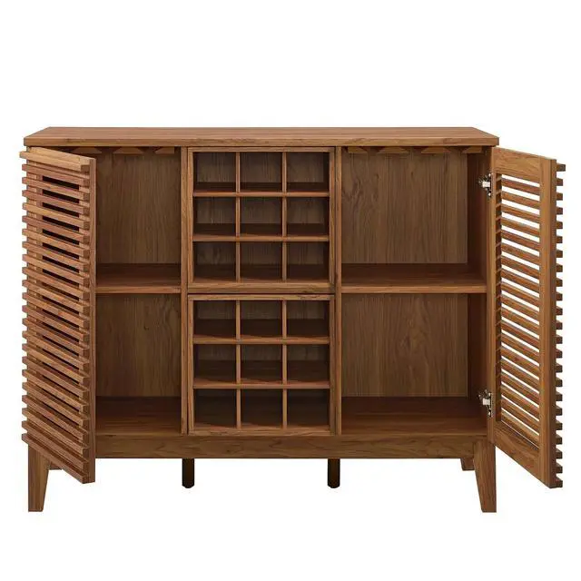 Alt view image 5 of 7 - Render Bar Cabinet Walnut EEI-6156-WAL