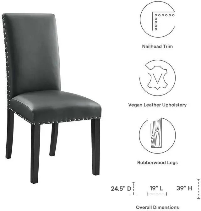 Alt view image 12 of 13 - Parcel Dining Faux Leather Side Chair