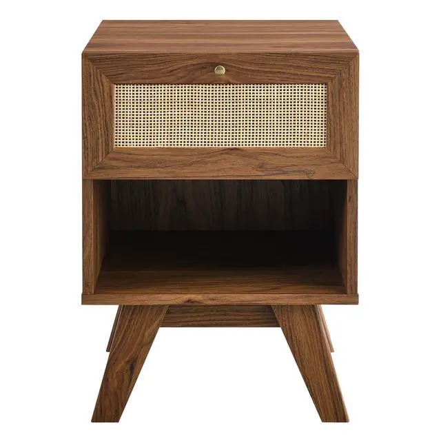 Alt view image 3 of 7 - Soma 1-Drawer Nightstand Walnut MOD-7049-WAL