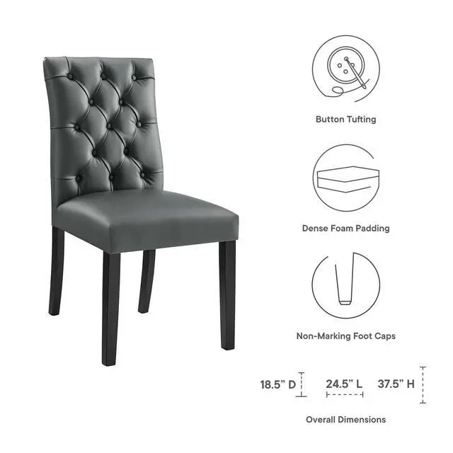 Alt view image 8 of 8 - Duchess Dining Chair Vinyl Set of 2