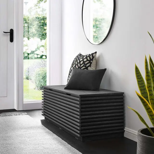 Alt view image 7 of 7 - Render Storage Bench Charcoal EEI-6057-CHA