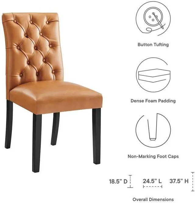 Alt view image 8 of 8 - Duchess Dining Chair Vinyl Set of 2