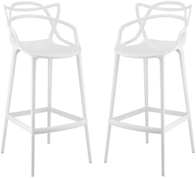 Main image of Entangled Bar Stool Set of 2 White EEI-2349-WHI-SET