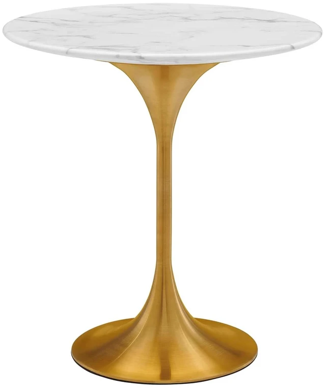 Alt view image 7 of 12 - Lippa 20" Round Artificial Marble Side Table