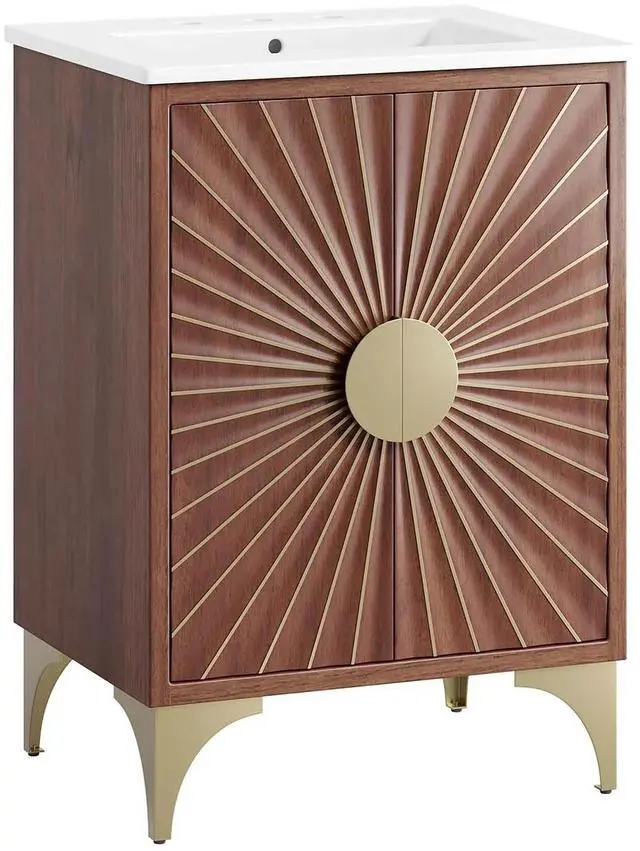 Main image of Daylight 24" Bathroom Vanity White Walnut EEI-6290-WHI-WAL