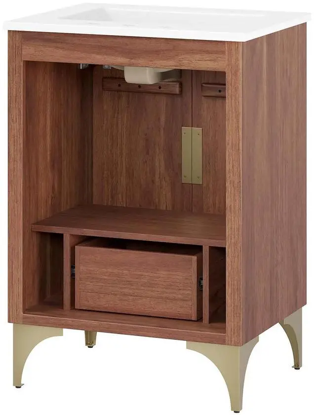 Alt view image 4 of 7 - Daylight 24" Bathroom Vanity White Walnut EEI-6290-WHI-WAL