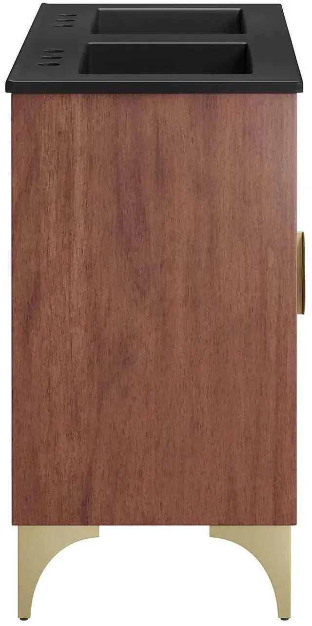 Alt view image 2 of 7 - Daylight 48" Double Sink Bathroom Vanity Black Walnut EEI-6308-BLK-WAL
