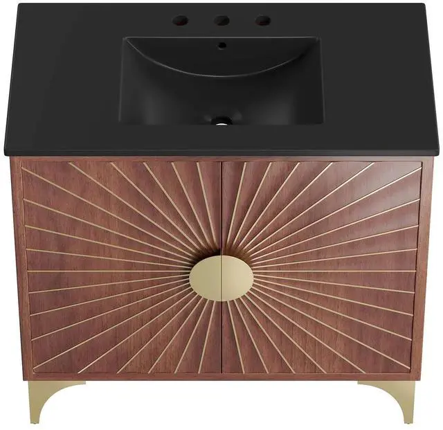Alt view image 3 of 7 - Daylight 36" Bathroom Vanity Black Walnut EEI-6300-BLK-WAL