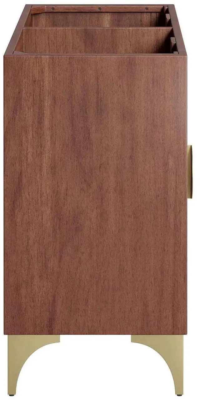 Alt view image 2 of 7 - Daylight 48" Double Sink Compatible (Not Included) Bathroom Vanity Cabinet Walnut EEI-6169-WAL