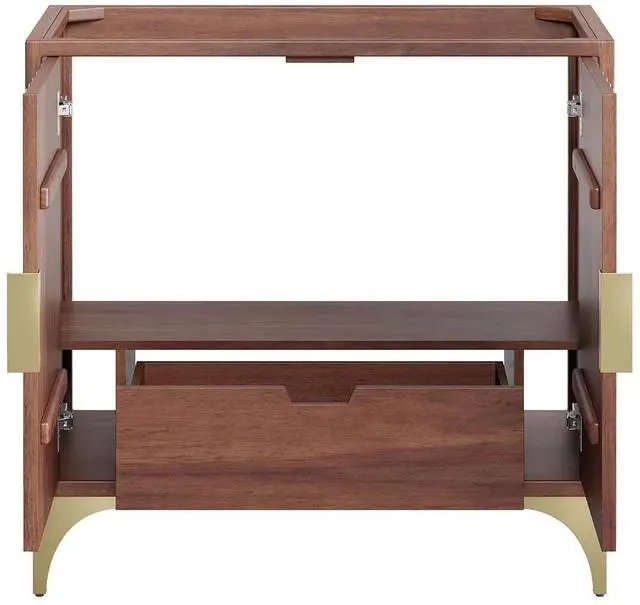Alt view image 4 of 7 - Daylight 36" Bathroom Vanity Cabinet Walnut EEI-6167-WAL