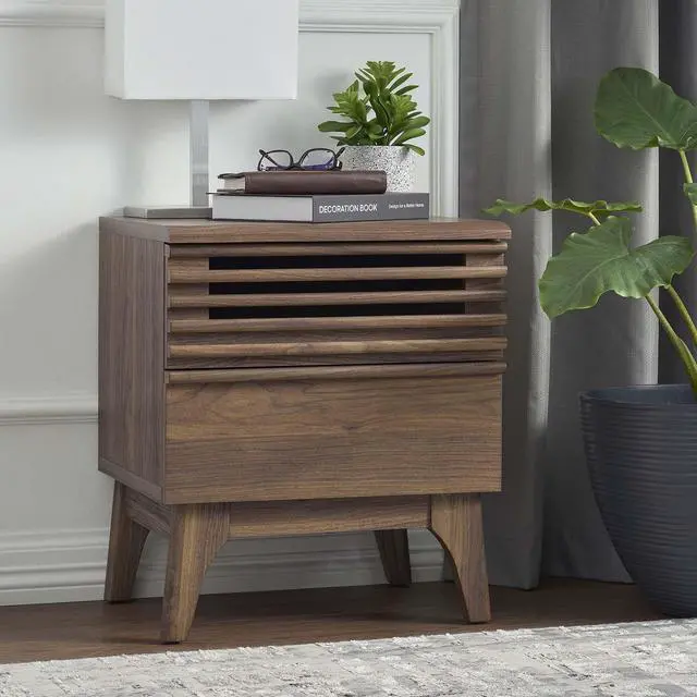 Alt view image 7 of 7 - Render Nightstand Walnut MOD-7071-WAL