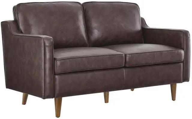 Alt view image 5 of 11 - Impart Genuine Leather Loveseat