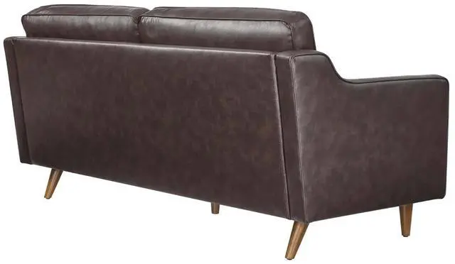 Alt view image 5 of 7 - Impart Genuine Leather Sofa Brown EEI-5553-BRN