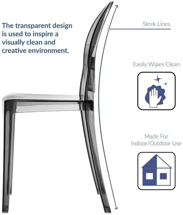 Alt view image 10 of 12 - Casper Dining Chairs Set of 2 - Smoke