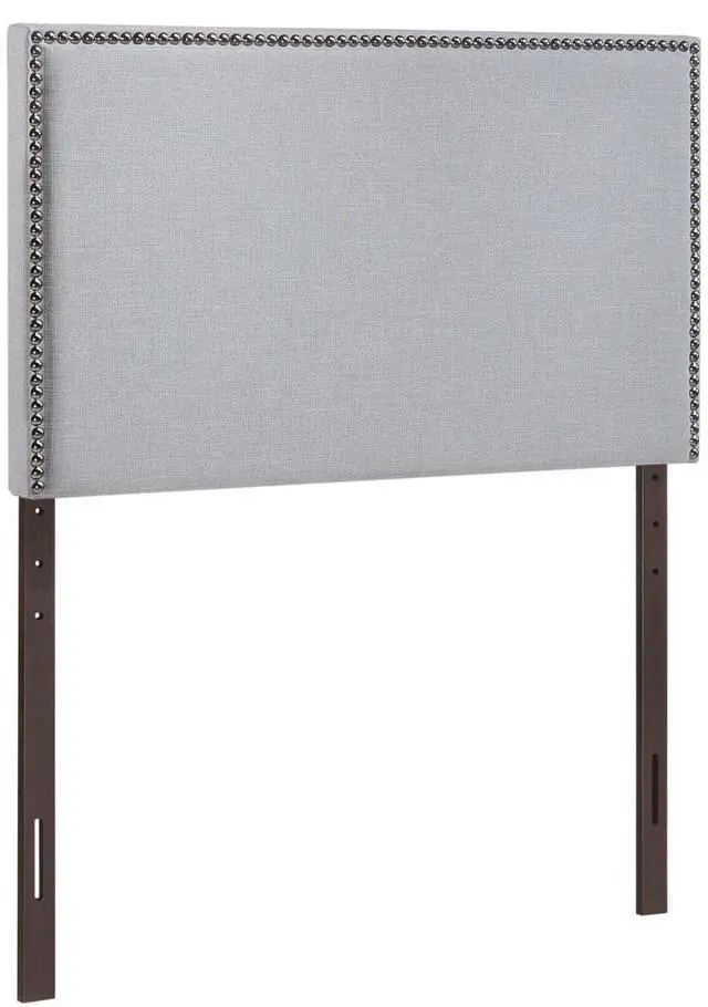 Alt view image 2 of 7 - Region Nailhead Twin Upholstered Headboard Sky Gray MOD-5218-GRY