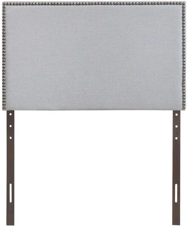 Alt view image 4 of 7 - Region Nailhead Twin Upholstered Headboard Sky Gray MOD-5218-GRY