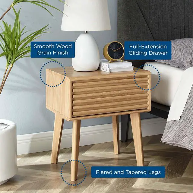 Alt view image 6 of 7 - Render End Table Oak EEI-3345-OAK