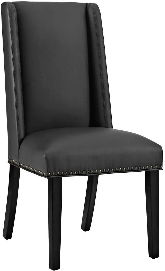 Alt view image 6 of 8 - Baron Dining Chair Vinyl Set of 4 - Black