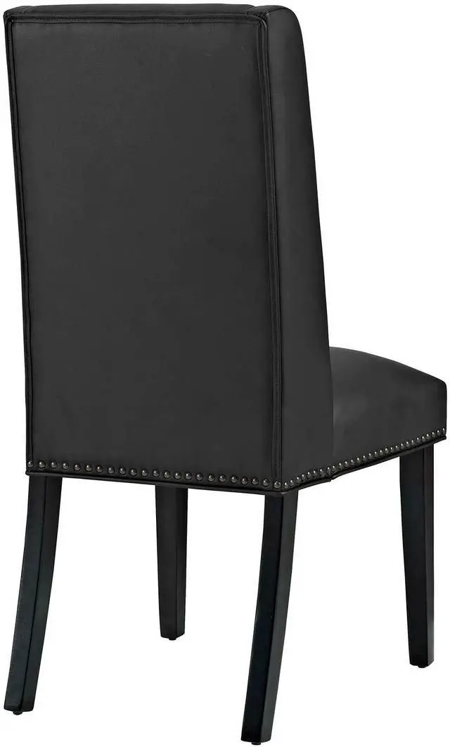 Alt view image 8 of 8 - Baron Dining Chair Vinyl Set of 4 - Black