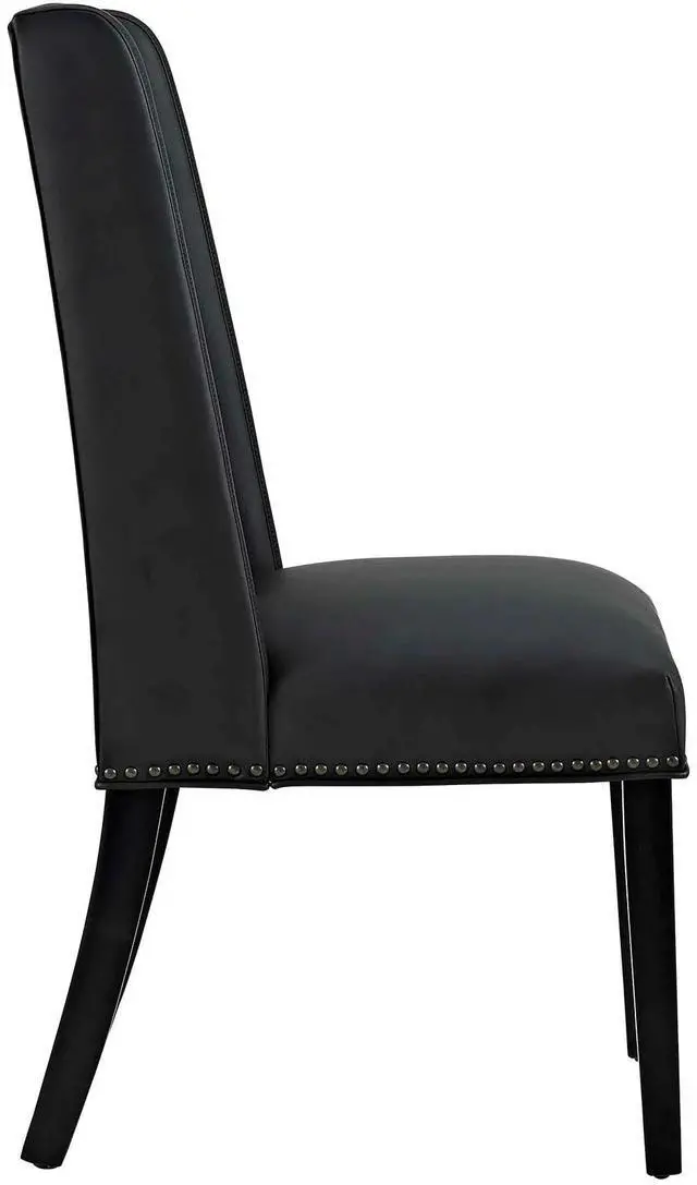 Alt view image 7 of 8 - Baron Dining Chair Vinyl Set of 4 - Black