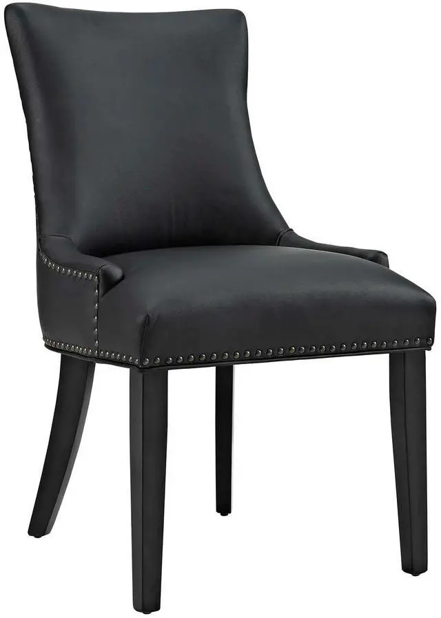 Alt view image 6 of 8 - Marquis Dining Chair Faux Leather Set of 4 - Black