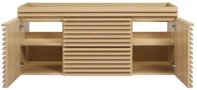 Alt view image 10 of 13 - Render 48" Wall-Mount Bathroom Vanity Cabinet