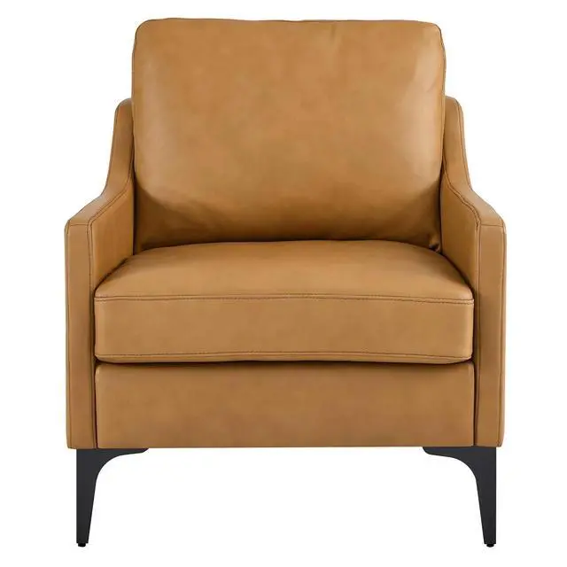 Alt view image 5 of 8 - Corland Leather Armchair-EEI-6022-BRN