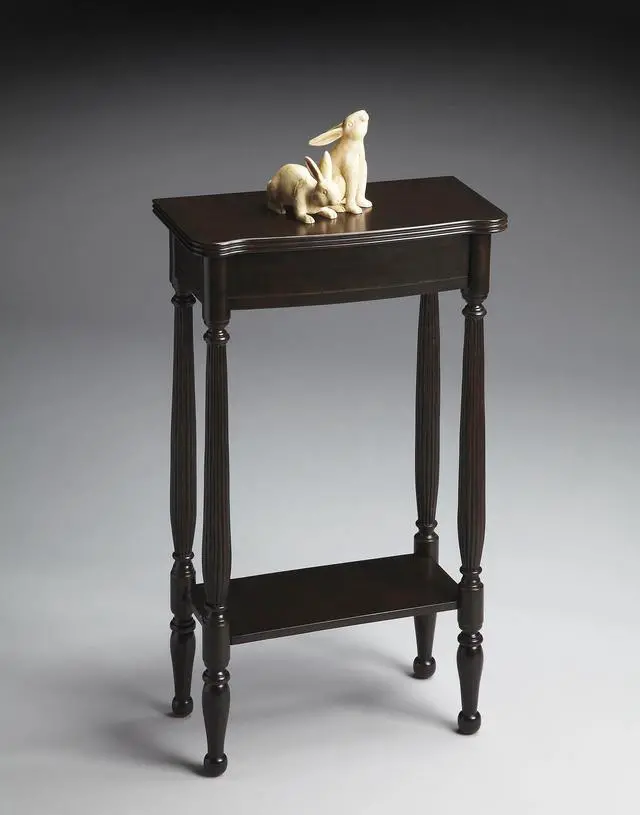 Alt view image 2 of 2 - Whitney Rubbed Console Table in Black 3011234