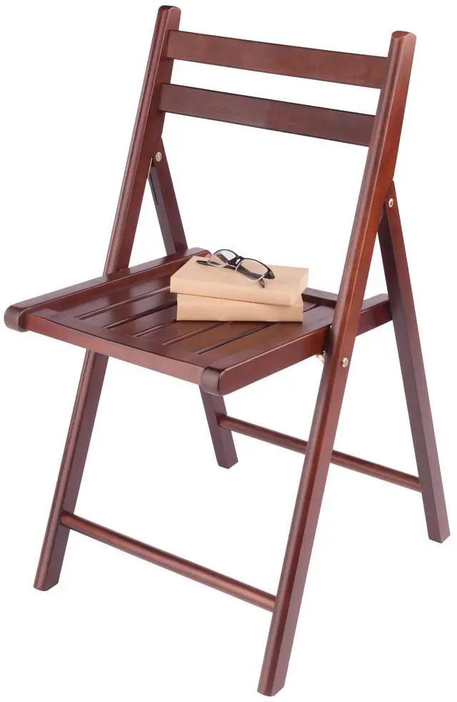 Alt view image 7 of 11 - Robin 4-Pc Folding Chair Set, Walnut