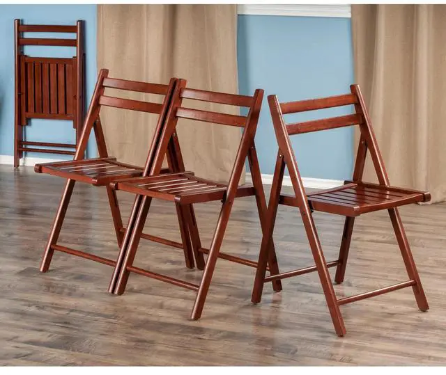 Alt view image 10 of 11 - Robin 4-Pc Folding Chair Set, Walnut