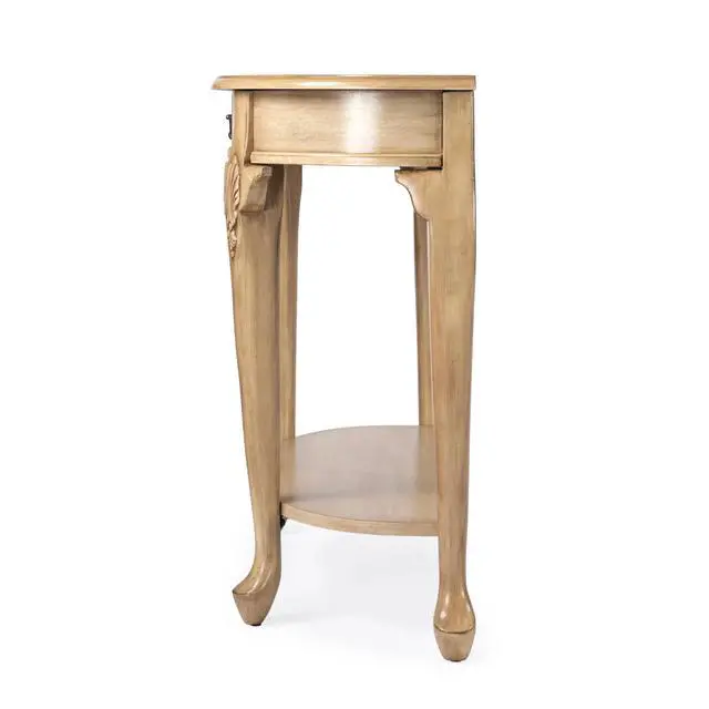 Alt view image 4 of 7 - Kimball 36" Demilune Wood Console Table with Storage in Beige 0653424