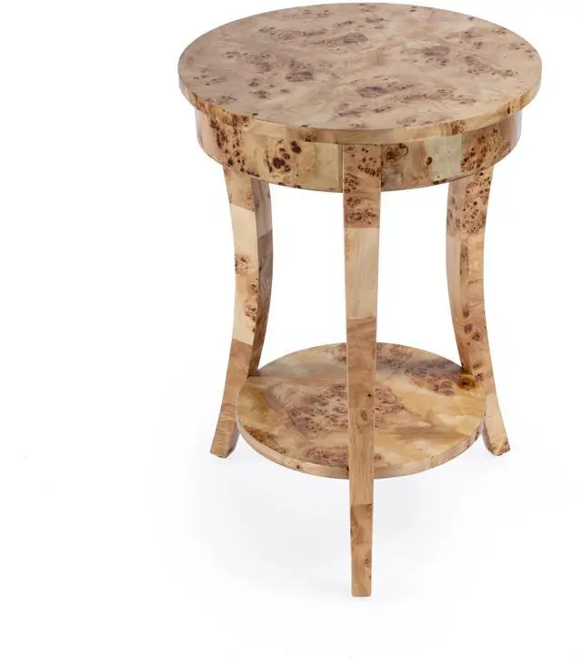 Alt view image 6 of 7 - Holdin Round 18"W Side Table in Light Brown 0992443