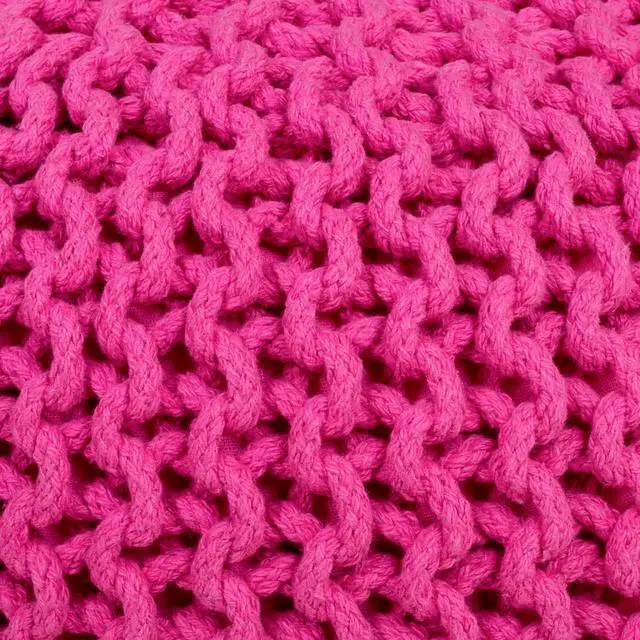 Alt view image 3 of 5 - Pincushion Woven 19"W Pouffe in Pink 3689193