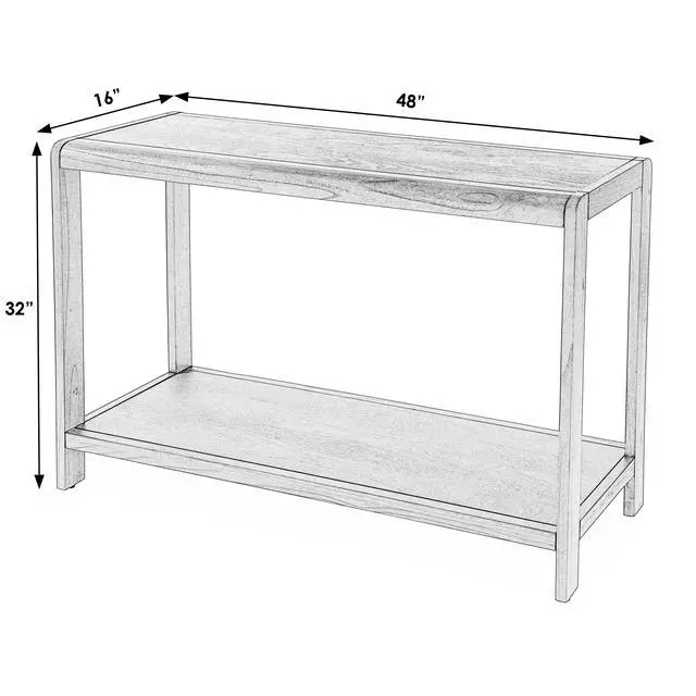 Alt view image 3 of 6 - Hanover 48" Walnut Console Table in Dark Brown 5680188