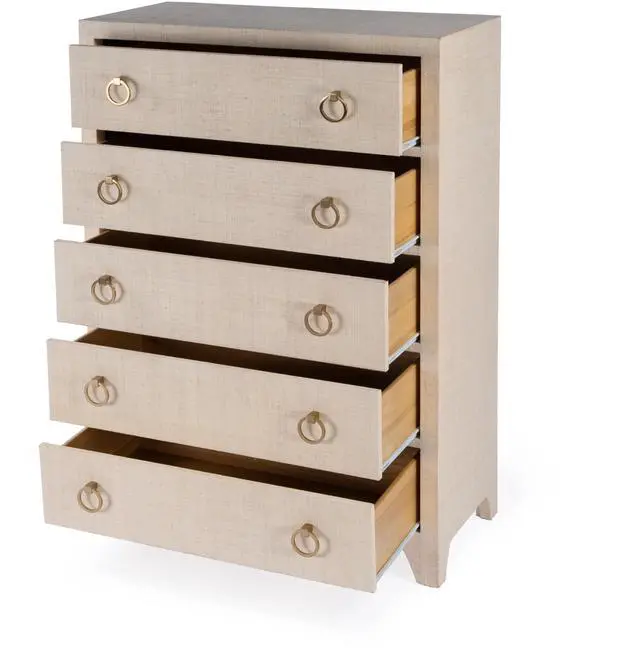 Alt view image 4 of 7 - Bar Harbor 5 Drawer Raffia Dresser in Natural 5707362