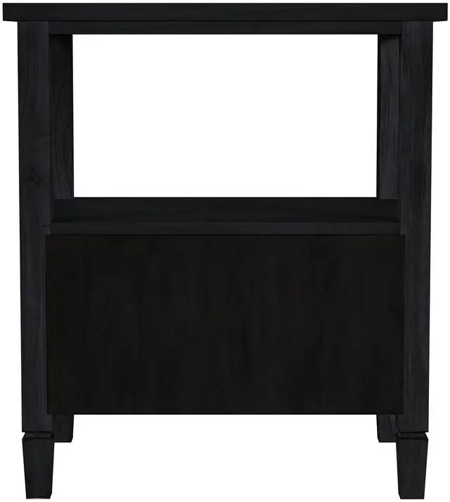 Alt view image 4 of 7 - Flagstaff 1-Drawer Cane Nightstand in Black 5727432