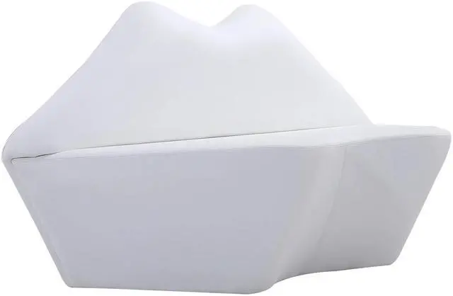 Alt view image 4 of 7 - Kiss Modern Vegan Leather Loveseat in White LS010-WH